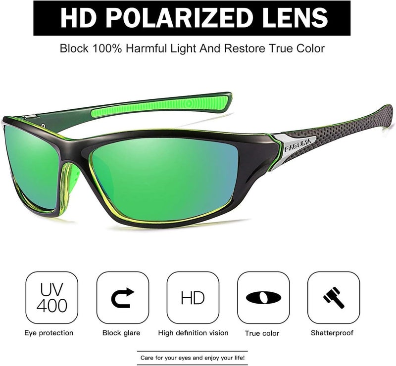 FAGUMA Sports Polarized Sunglasses For Men Cycling Driving Fishing UV400 Protection - Image 3